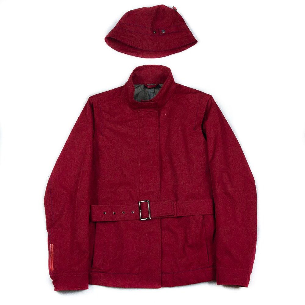 PRADA SPORT BURGUNDY JACEKT WITH REMOVABLE SLEEVES